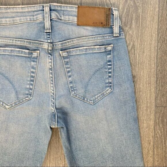 Joe's Jeans Skinny Jeans Split hem distressed Light wash midrise Blue Size 25 - Picture 13 of 16